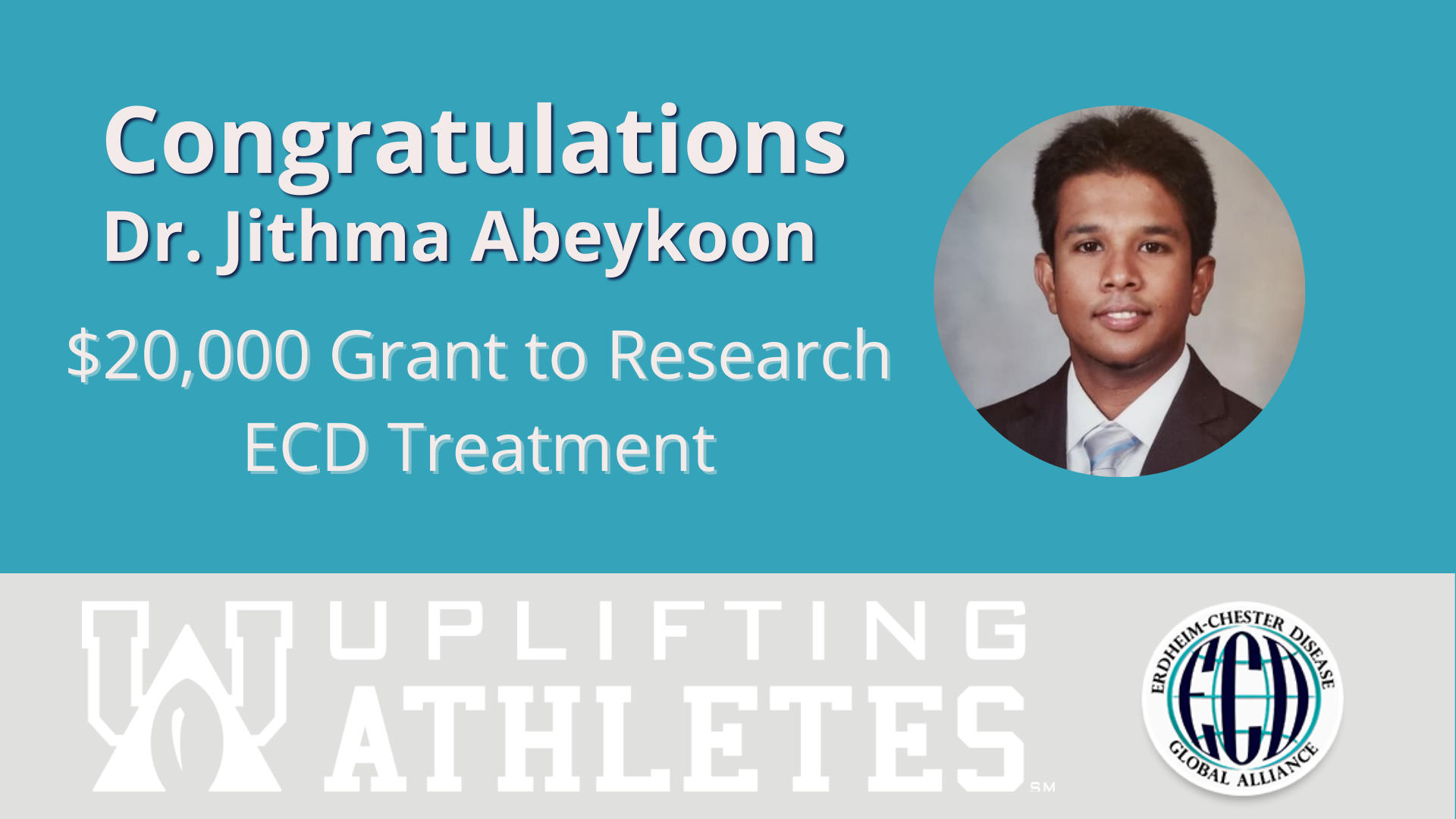 Uplifting Athletes Awards ECD Global Alliance Investigator $20k Grant