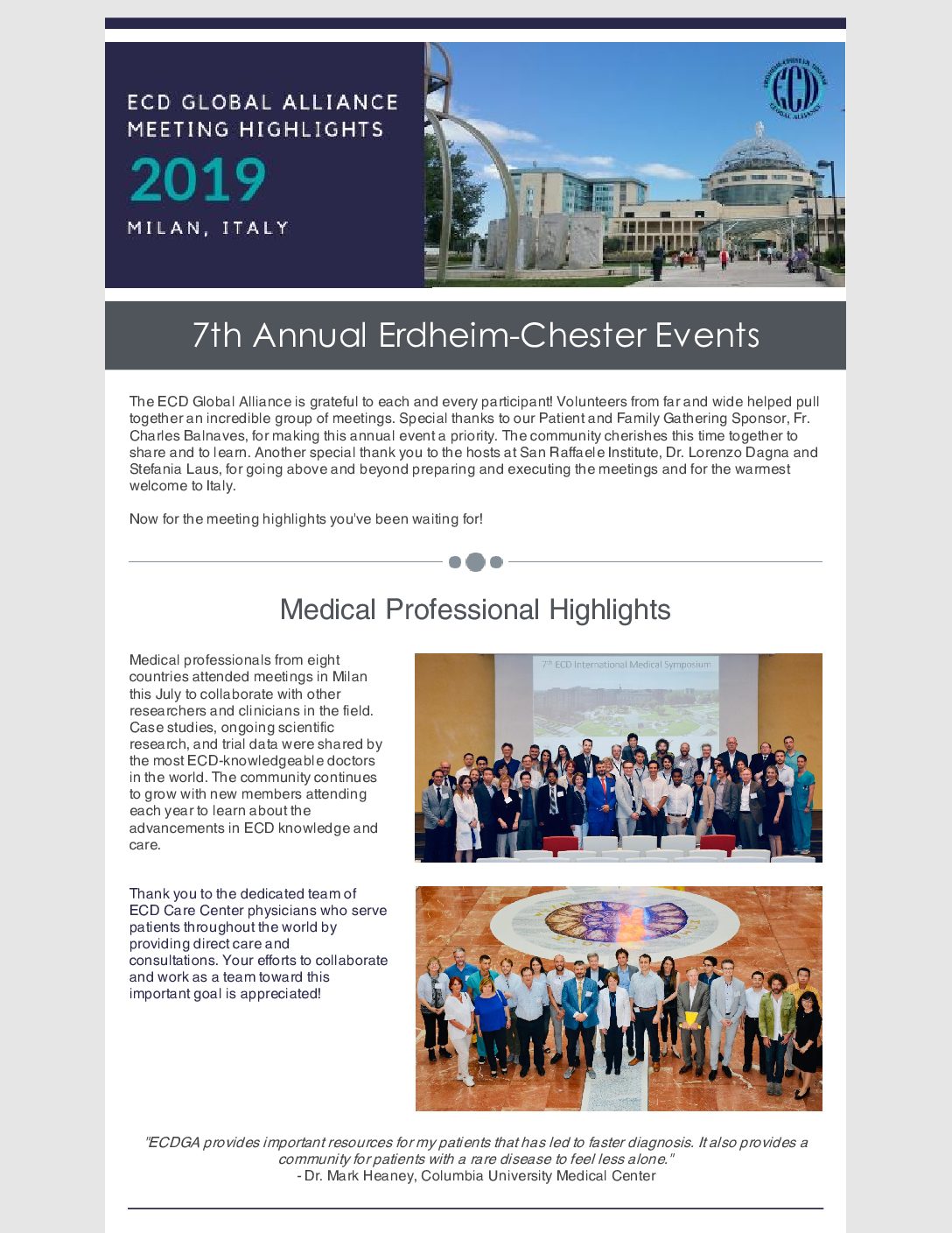 2019 Erdheim-Chester Event Highlights