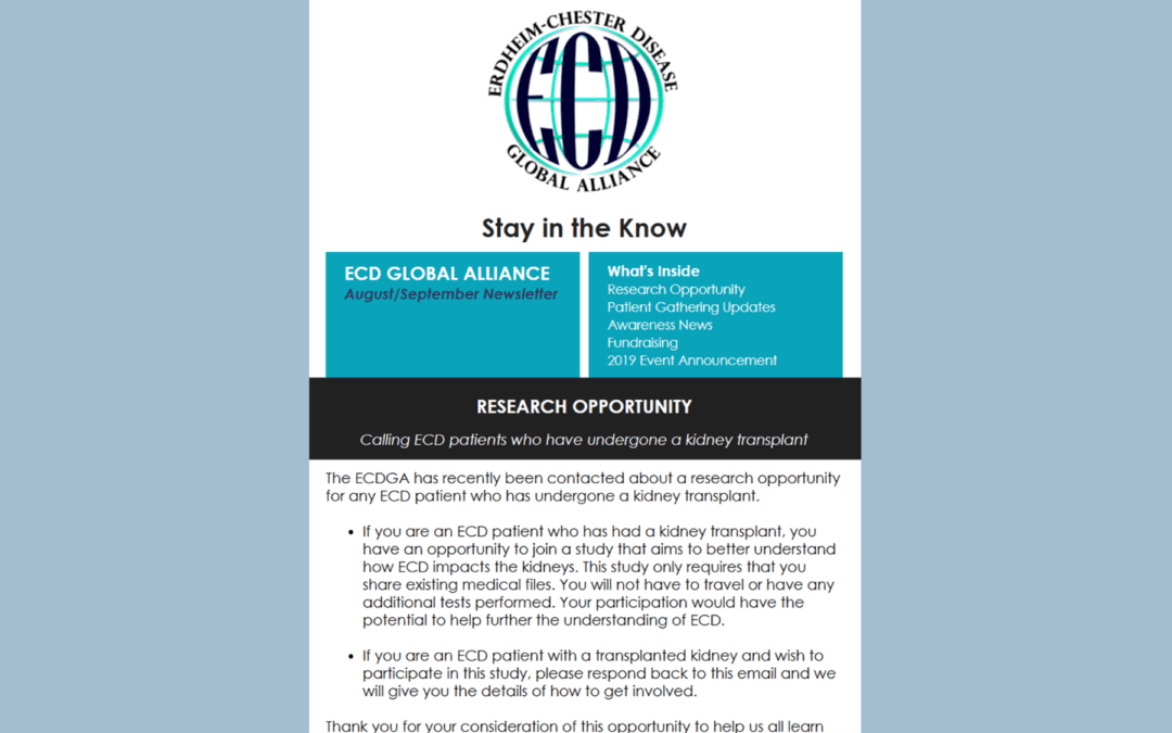 August/September Newsletter