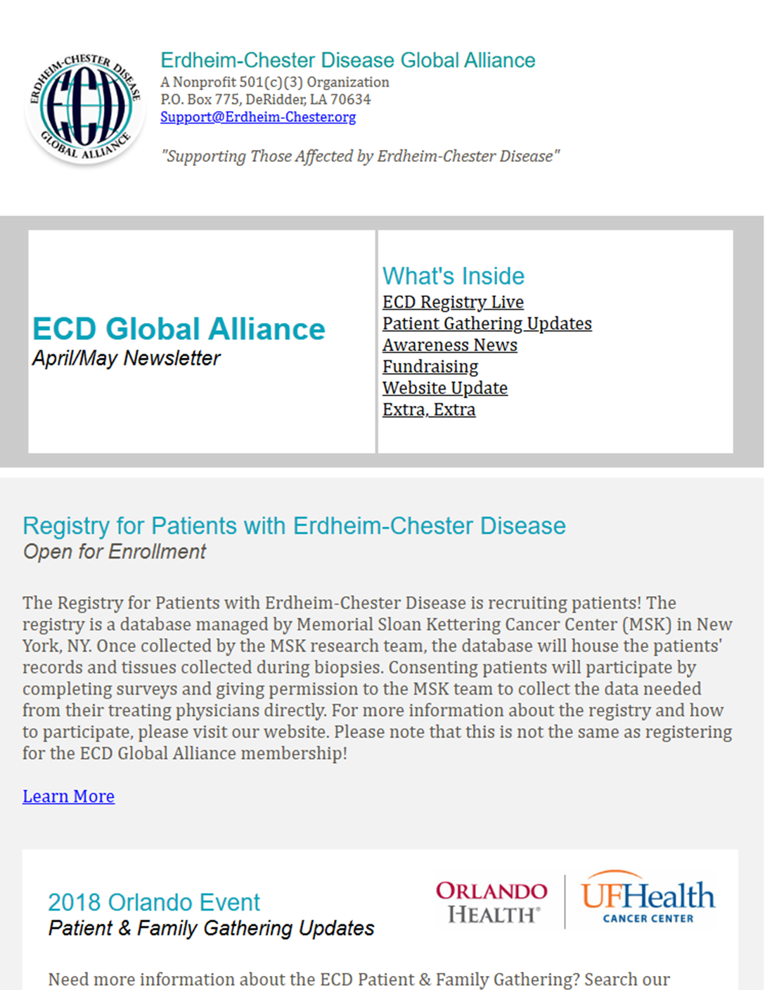 April/May Newsletter