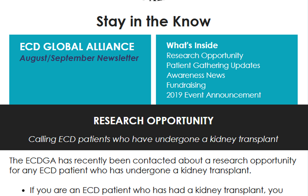 August/September Newsletter