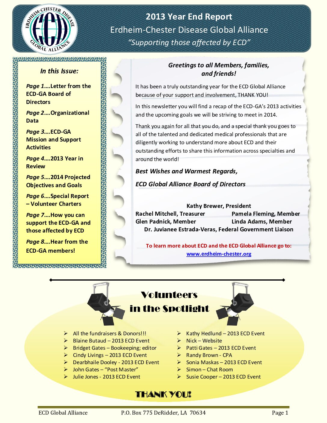 Year-End Newsletter 2013