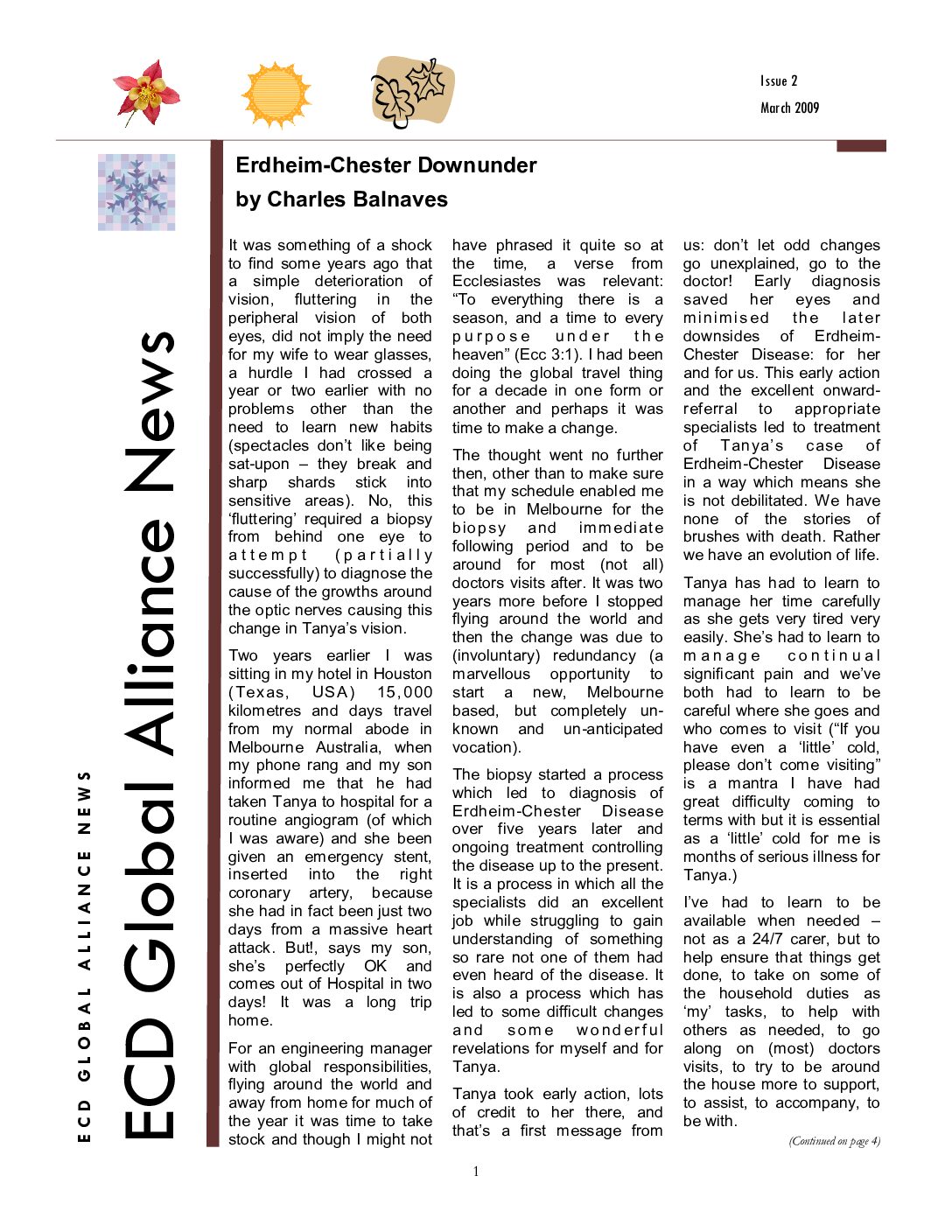Newsletter Issue 2 – March, 2009