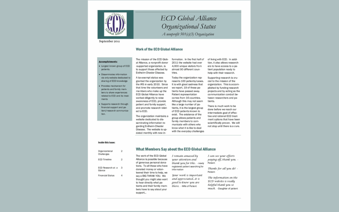 Organizational Status – September 2011