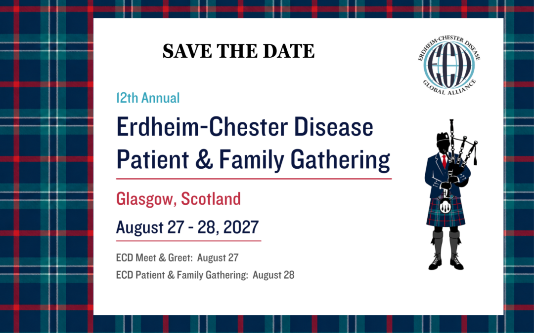 À noter dans vos agendas ! Rejoignez-nous à Glasgow pour la 12e édition du rassemblement annuel des patients et de leurs familles atteints de la maladie d'ECD